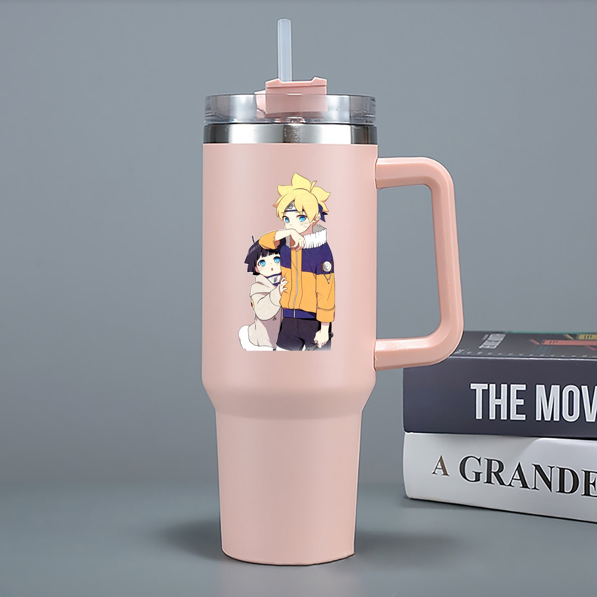 （画像用） NARUTO -ナルト- うずまき ボルト Uzumaki Boruto 1200mL車用タンブラー - クリスタルステッカー（プラスチックストロー付き）